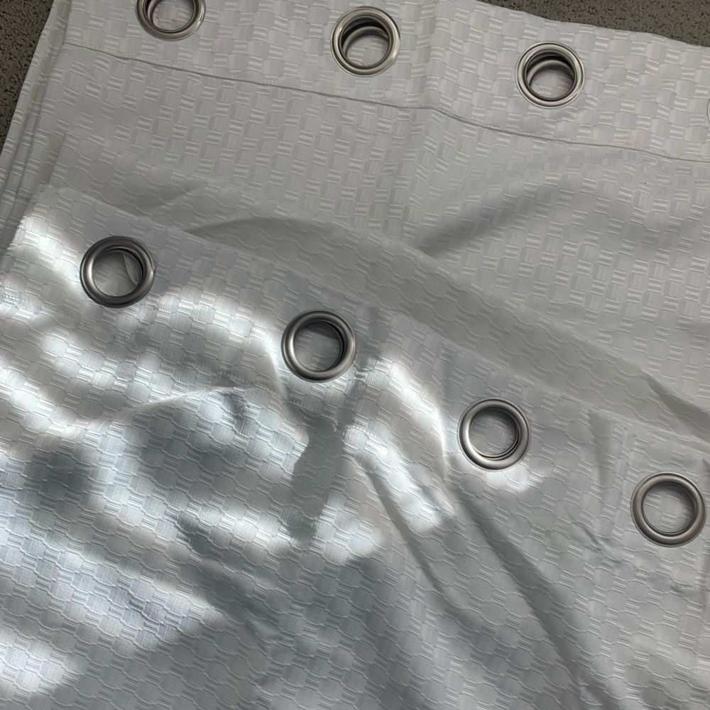 White Textured Curtains